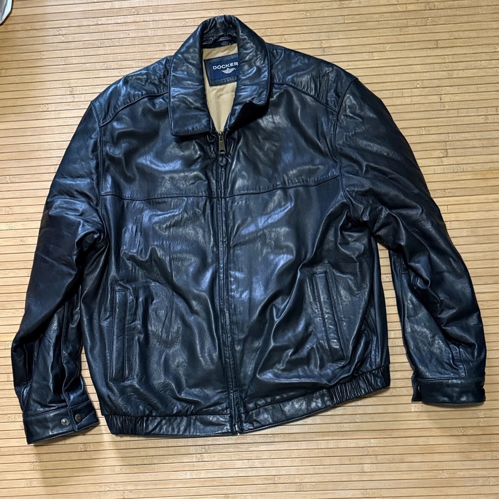 Vintage Dockers Lamb Leather Jacket